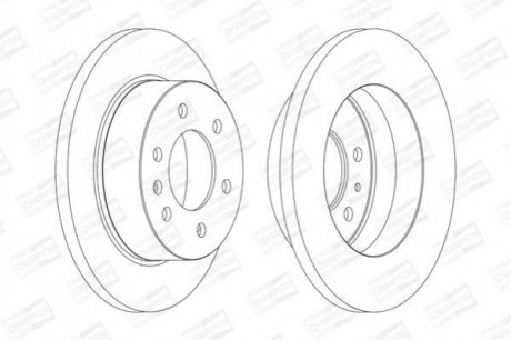 DB ДИСК ГАЛЬМIВНИЙ ЗАДНIЙ.Sprinter,VW Crafter 06- CHAMPION 569137CH