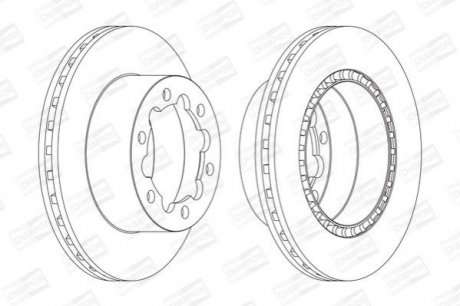 DB Диск гальмівний зад.Sprinter,VW Crafter 06- (303,4*28) CHAMPION 569138CH