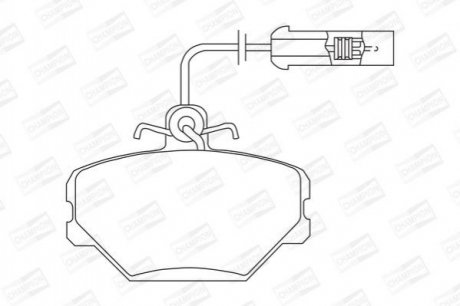 FIAT Тормозные колодки передн.Tipo,Tempra CHAMPION 571330CH