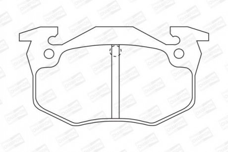 CITROEN Гальмівні колодки задні. ZX 91-,Xsara,Peugeot 206-309,Renault 19,Clio,Megane I CHAMPION 571334CH