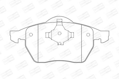 Купити Колодки гальмівні дискові Audi A4, Volkswagen Passat CHAMPION 571921CH (фото1) підбір по VIN коду, ціна 1216 грн.