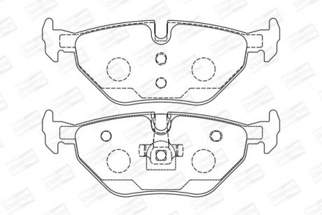 Колодки тормозные дисковые задние Bmw 3 (E46) (97-05), 3 Compact (E46) (01-05) CHAMPION 571960CH