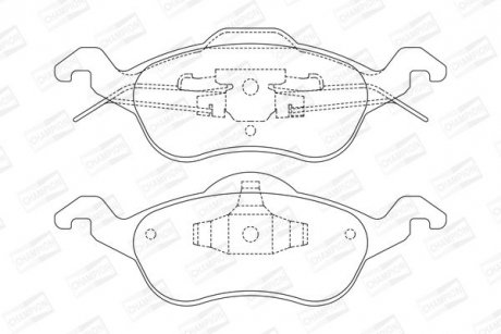 Купить Колодки тормозные дисковые Ford Focus CHAMPION 571967CH (фото1) подбор по VIN коду, цена 1191 грн.