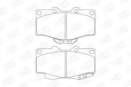 Колодки гальмівні дискові передні Toyota Land Cruiser (J7,J8,J9), 4 Runner (II,III) CHAMPION 572140CH