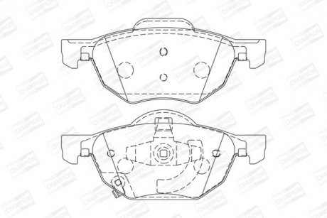 Купити Колодки гальмівні дискові передні Honda Accord (03-) Honda Accord CHAMPION 572480CH (фото1) підбір по VIN коду, ціна 1387 грн.