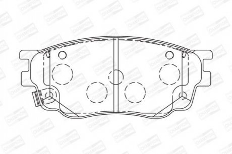 Колодки гальмівні дискові передні MAZDA 6 Hatchback (GG) 02-08, 6 Saloon (GG) 02-08 CHAMPION 572489CH