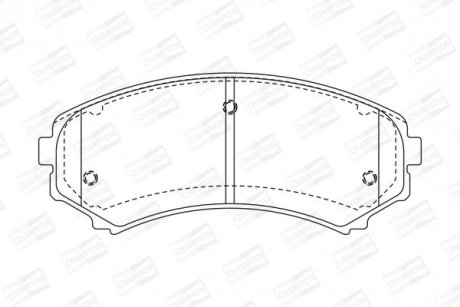 Колодки гальмівні дискові передні MAZDA E2000, E2200, MITSUBISHI Montero, Pajero, Shogun CHAMPION 572497CH