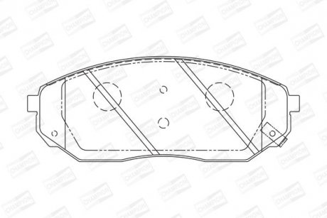 Колодки гальмівні дискові передні KIA SORENTO I (JC) 02-11|MAZDA 626 II (GC) 82-90 CHAMPION 572511CH