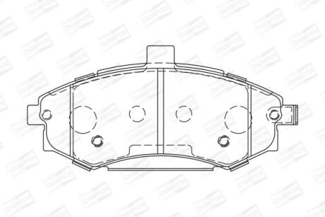 Колодки тормозные дисковые передние Hyundai Elantra III/ Kia Cerato I CHAMPION 572513CH