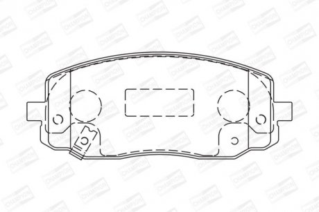 Колодки гальмівні дискові передні HYUNDAI i10 I (PA) 07-|KIA PICANTO I (SA) 04-12 CHAMPION 572526CH