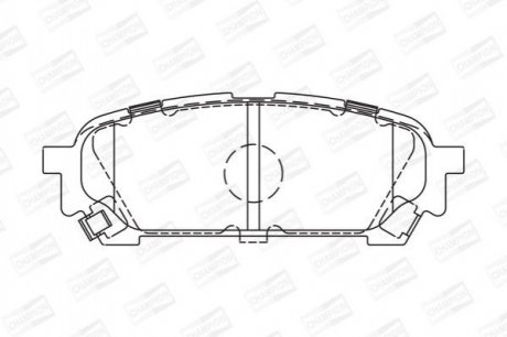 Колодки тормозные дисковые задние Subaru Forester (SG_) (02-12), Impreza Estate (GG) (00-08) CHAMPION 572529CH