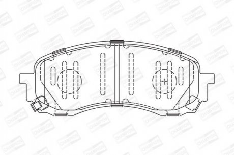 Колодки тормозные дисковые передние SUBARU IMPREZA Estate (GG) 00-08, IMPREZA Hatchback (GR, GH, G3) 07-14 Subaru Impreza, Forester, Legacy, Outback, XV CHAMPION 572571CH