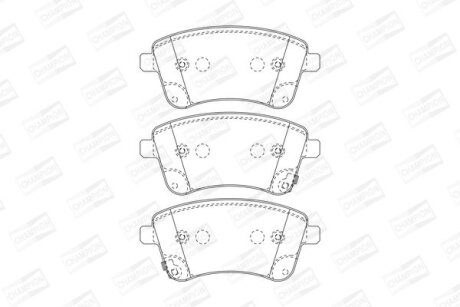 Колодки гальмівні дискові CHAMPION 572657CH