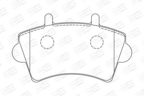 Купить Колодки тормозные дисковые передние Opel Movano/Renault Master (98-) Renault Master, Opel Movano CHAMPION 573107CH (фото1) подбор по VIN коду, цена 1028 грн.