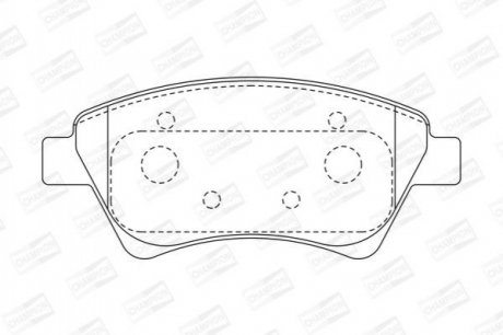 Купити Колодки гальмівні дискові передні Renault Megane II (01-12) Renault Kangoo, Megane, Scenic, Grand Scenic CHAMPION 573124CH (фото1) підбір по VIN коду, ціна 1168 грн.