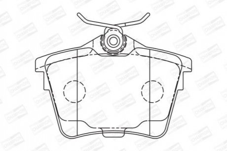 PEUGEOT Тормозные колодки задн.(без электронного стоян.тормоза) 407,607 04-,Citroen C5 III 08- CHAMPION 573133CH