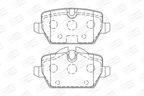 Купить Колодки тормозные дисковые BMW E81, E90, E92, E87 CHAMPION 573136CH (фото1) подбор по VIN коду, цена 1161 грн.