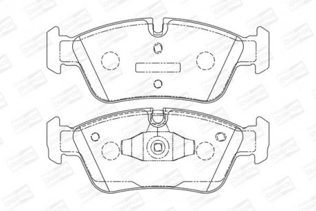 Купить Колодки тормозные дисковые BMW E90, E87 CHAMPION 573138CH (фото1) подбор по VIN коду, цена 1279 грн.