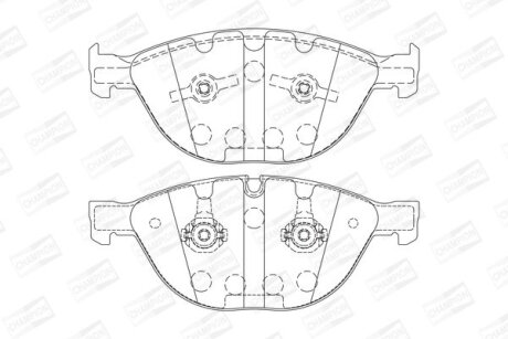 Колодки гальмівні дискові CHAMPION 573150CH
