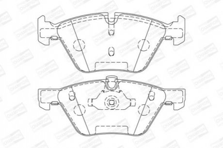 Колодки тормозные дисковые передние BMW Series 3 (E90) (05-), Series 5 (E60) CHAMPION 573151CH