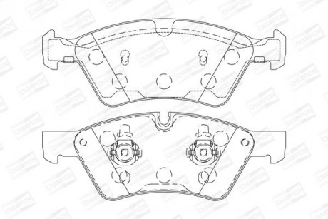 Купить Колодки тормозные дисковые Mercedes W251, GL-Class, W211, S211, M-Class, G-Class CHAMPION 573175CH (фото1) подбор по VIN коду, цена 1833 грн.