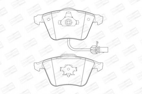 Колодки гальмівні дискові передні AUDI A4, A6 CHAMPION 573196CH