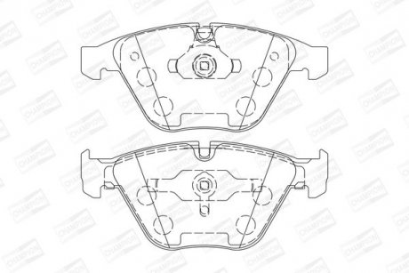 Купить Колодки тормозные дисковые BMW E90, E91, E92, E93, X1 CHAMPION 573210CH (фото1) подбор по VIN коду, цена 2046 грн.