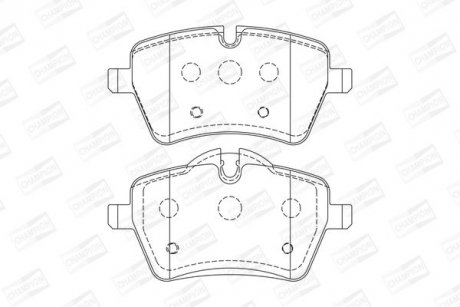 Купить Колодки тормозные дисковые передние MINI MINI (R50, R53) 01-06, MINI (R56) 05-14 Mini Cooper, Countryman, Clubman CHAMPION 573234CH (фото1) подбор по VIN коду, цена 1355 грн.