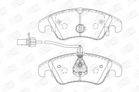 Колодки гальмівні дискові передні AUDI A4 B8 (8K2) 07-15, A4 B8 Avant (8K5) 07-15 CHAMPION 573247CH