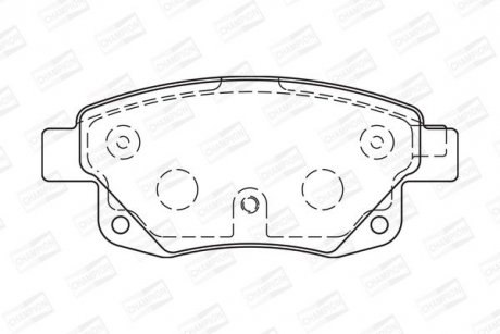 Колодки тормозные дисковые задние Transit 2.2TDCi, 2.3 16V, 2.4 TDCi (06-) CHAMPION 573277CH