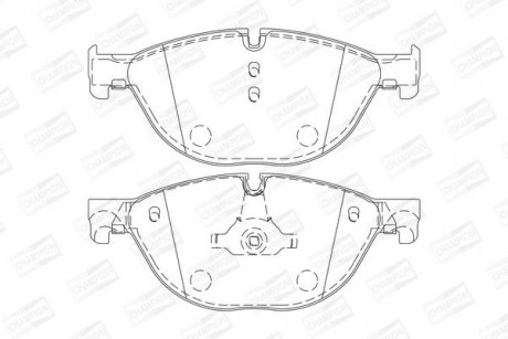 Купити Колодки гальмівні дискові передні BMW 7 serie (08-) BMW F10, F13, F01, F04, F11, F12, F07, F06 CHAMPION 573292CH (фото1) підбір по VIN коду, ціна 2009 грн.