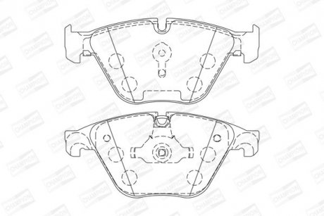 Купити Колодки гальмівні дискові передні BMW 5 (F10, F18) BMW F10, F12, F13, F01, F04, F11, F07, F06 CHAMPION 573305CH (фото1) підбір по VIN коду, ціна 1647 грн.