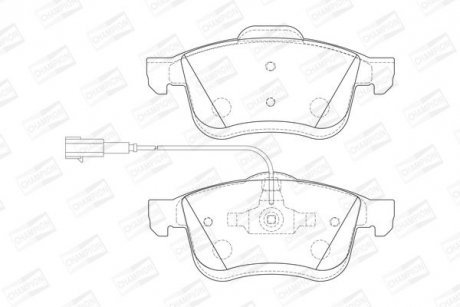 Купити Колодки гальмівні дискові передні FIAT DOBLO Box Body/MPV (223_) 00-, DOBLO Bus (263_) 09- Fiat Doblo, Lancia Kappa, Delta, Opel Combo CHAMPION 573334CH (фото1) підбір по VIN коду, ціна 1409 грн.