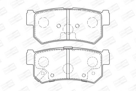 Колодки гальмівні дискові задні SSANGYONG ACTYON I 05-, ACTYON SPORTS I (QJ) 05- CHAMPION 573377CH