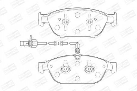 Купити Колодки гальмівні дискові передні AUDI A6 (4G2, C7, 4GC) Audi A6, A8, A7 CHAMPION 573381CH (фото1) підбір по VIN коду, ціна 2635 грн.