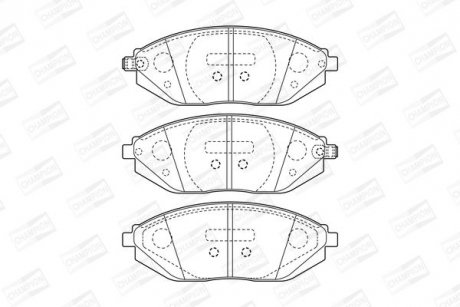 Колодки тормозные дисковые CHAMPION 573385CH