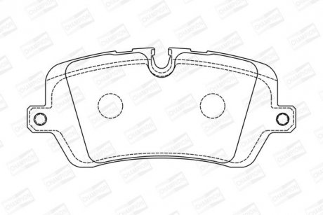 Колодки тормозные дисковые задние Ranger Rover 3.0, 3.0 TD, 4.4, 5.0, 5.0 Supercharged (12-) CHAMPION 573439CH