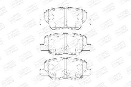 Купить Колодки тормозные дисковые задние Citroen C4 AIRCROSS 10-|MAZDA 6 Estate (GJ, GL) 12- Mitsubishi ASX, Citroen C4, Mitsubishi Outlander, Mazda 6 CHAMPION 573442CH (фото1) подбор по VIN коду, цена 1048 грн.