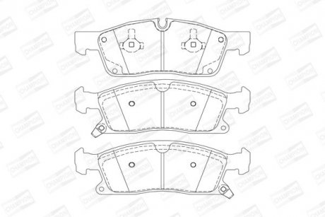 Колодки гальмівні дискові передні JEEP GRAND CHEROKEE IV (WK, WK2) Jeep Grand Cherokee CHAMPION 573459CH