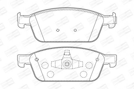 Купить Колодки тормозные дисковые Ford Connect, Transit, Focus, Kuga CHAMPION 573460CH (фото1) подбор по VIN коду, цена 1904 грн.