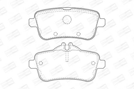 Колодки тормозные дисковые задние MB GL-CLASS (X166) Mercedes M-Class CHAMPION 573465CH