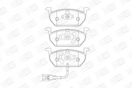 Колодки тормозные дисковые передние SEAT LEON (5F1) Seat Leon, Arona, Volkswagen T-Cross CHAMPION 573606CH