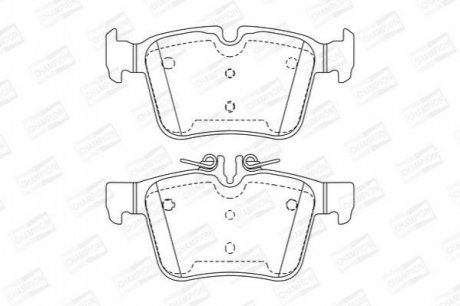 Купить Колодки тормозные дисковые задние MB C-Class (14-) Mercedes W205, S205, C205 CHAMPION 573609CH (фото1) подбор по VIN коду, цена 1132 грн.