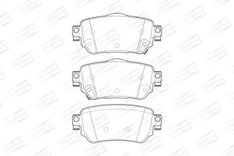 Колодки гальмівні дискові задні Nissan X-Trail III, Qashqai II, Leaf (17-)/ Renault Kadjar (15-) CHAMPION 573658CH