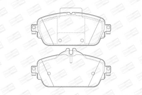 Колодки тормозные дисковые передние MERCEDES-BENZ C-CLASS (W205) 13-, C-CLASS T-Model (S205) 14- CHAMPION 573671CH