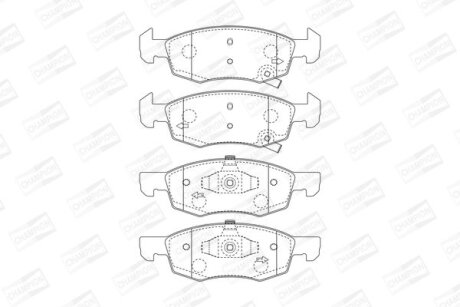 Колодки гальмівні дискові CHAMPION 573672CH