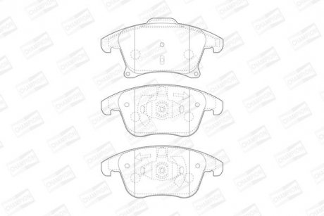 Купити Колодки гальмівні дискові передні FORD GALAXY III (CK) 15-, MONDEO V Hatchback (CE) 14- Ford Mondeo, S-Max, Galaxy CHAMPION 573674CH (фото1) підбір по VIN коду, ціна 1598 грн.