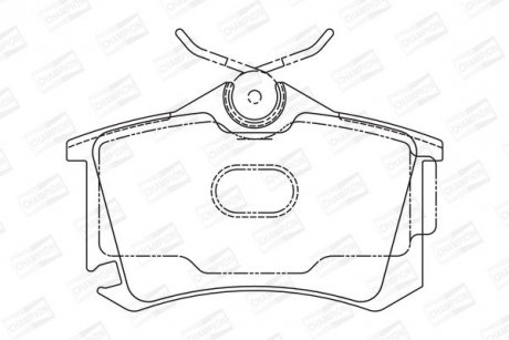 Колодки гальмівні дискові задні AUDI A2 (8Z0) 00-05|SEAT TOLEDO III (5P2) 04-09|VW GOLF V (1K1) 03-10 CHAMPION 573682CH