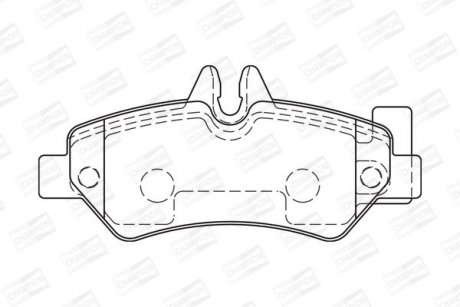 Колодки гальмівні дискові задні Sprinter / VW Crafter 3T (06-) CHAMPION 573729CH