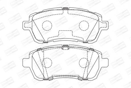 Колодки тормозные дисковые передние FORD Fiesta VI CHAMPION 573747CH